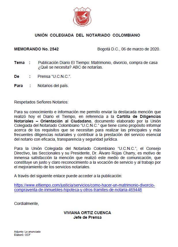 Publicación Diario El Tiempo.Matrimonio divorcio compra de casa. Qué se necesita .ABC-de notarías