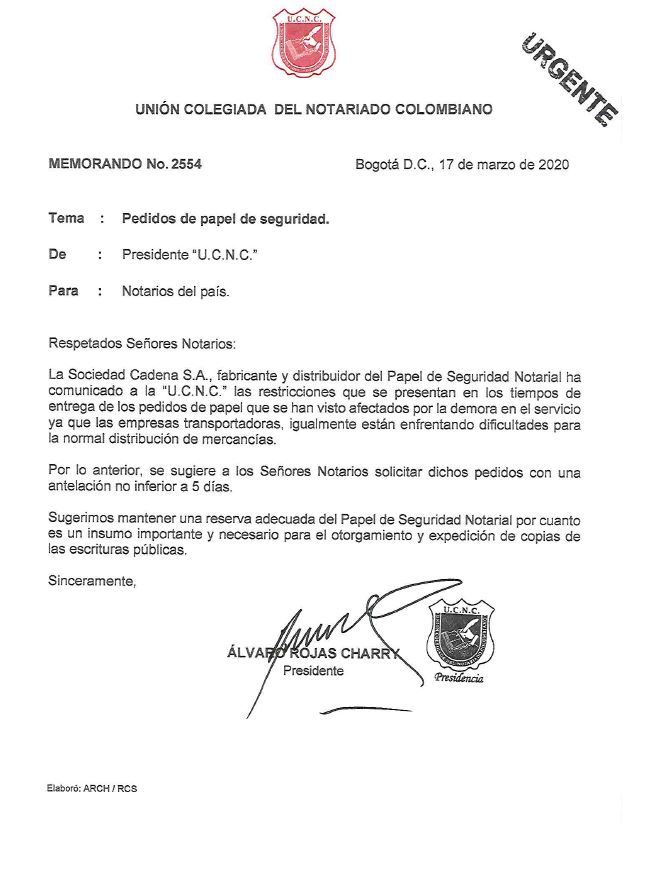      Colegio de Notarios-UCNC-Notario 37-Unión Colegiada del Notariado Colombiano -"U.C.N.C." -Presidente Notariado Colombiano- Notario-Notarías