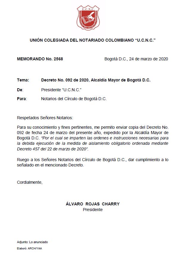      Colegio de Notarios-UCNC-Notario 37-Unión Colegiada del Notariado Colombiano -"U.C.N.C." -Presidente Notariado Colombiano- Notario-Notarías