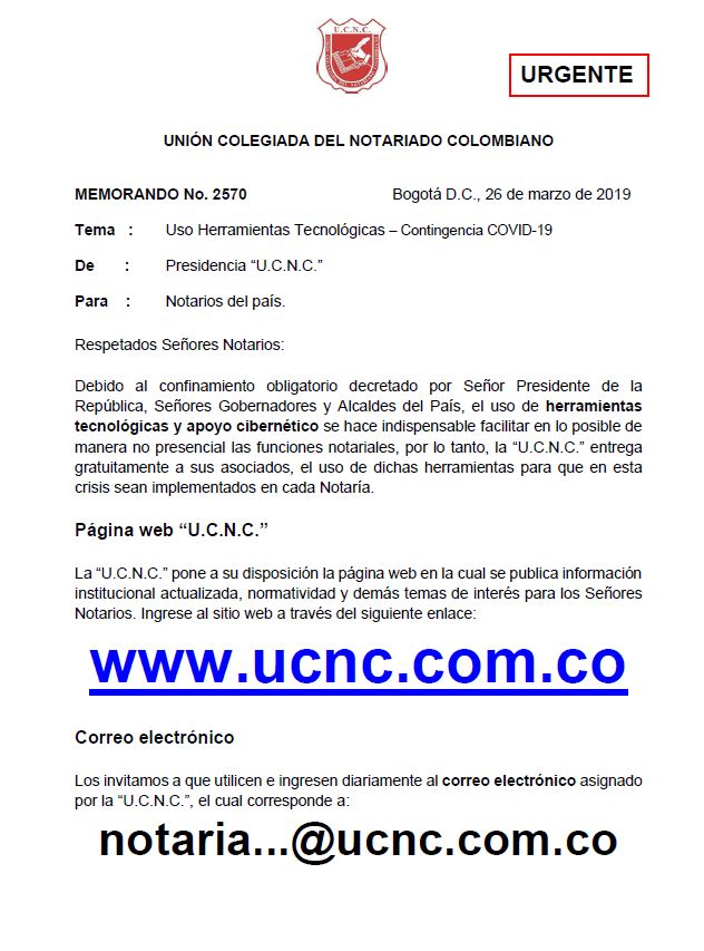      Colegio de Notarios-UCNC-Notario 37-Unión Colegiada del Notariado Colombiano -"U.C.N.C." -Presidente Notariado Colombiano- Notario-Notarías