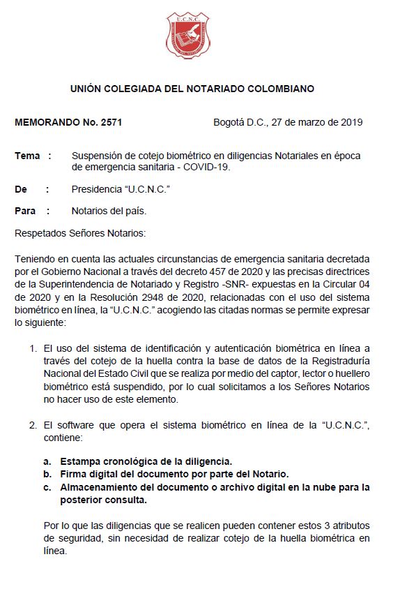      Colegio de Notarios-UCNC-Notario 37-Unión Colegiada del Notariado Colombiano -"U.C.N.C." -Presidente Notariado Colombiano- Notario-Notarías