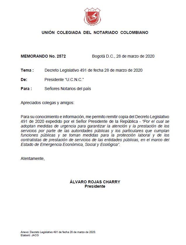 Colegio de Notarios-UCNC-Notario 37-Unión Colegiada del Notariado Colombiano -"U.C.N.C." -Presidente Notariado Colombiano- Notario-Notarías