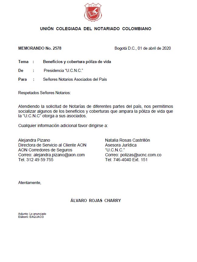 Colegio de Notarios-UCNC-Notario 37-Unión Colegiada del Notariado Colombiano -"U.C.N.C." -Presidente Notariado Colombiano- Notario-Notarías