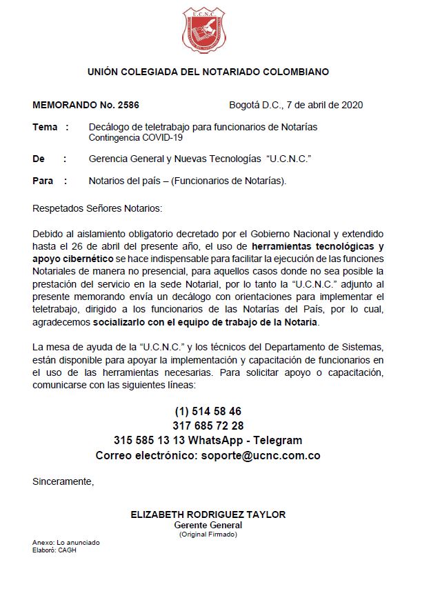 Colegio de Notarios-UCNC-Notario 37-Unión Colegiada del Notariado Colombiano -"U.C.N.C." -Presidente Notariado Colombiano- Notario-Notarías