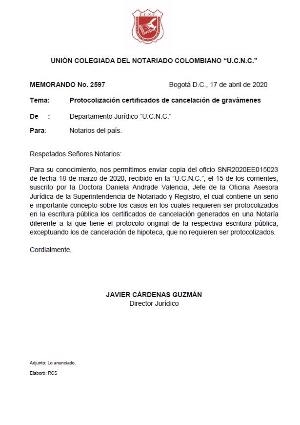 Colegio de Notarios-UCNC-Notario 37-Unión Colegiada del Notariado Colombiano -"U.C.N.C." -Presidente Notariado Colombiano- Notario-Notarías
