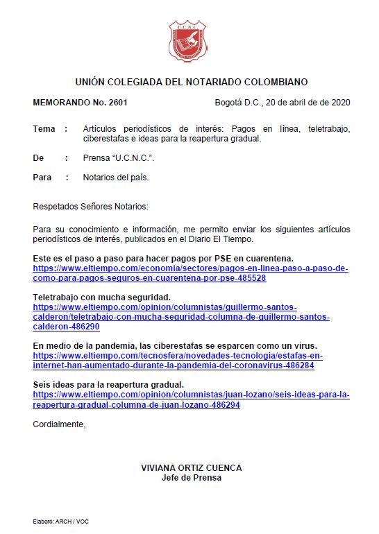 Colegio de Notarios-UCNC-Notario 37-Unión Colegiada del Notariado Colombiano -"U.C.N.C." -Presidente Notariado Colombiano- Notario-Notarías