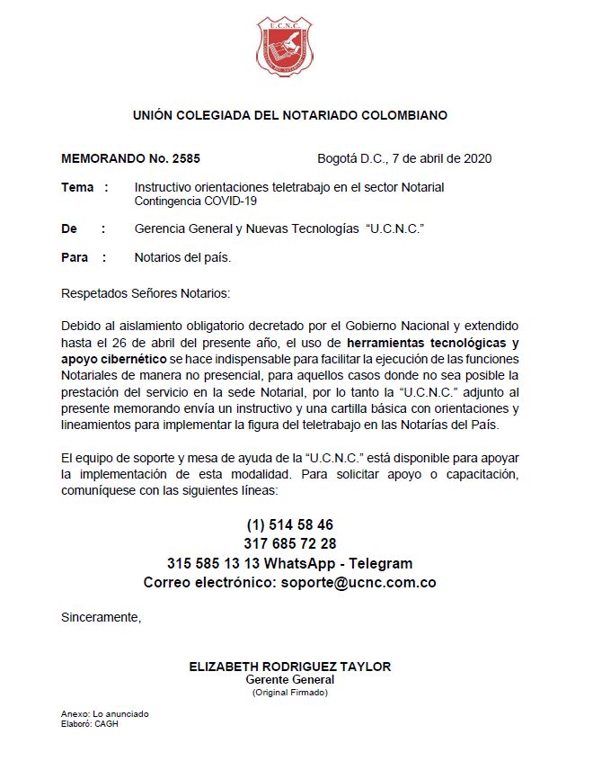 Colegio de Notarios-UCNC-Notario 37-Unión Colegiada del Notariado Colombiano -"U.C.N.C." -Presidente Notariado Colombiano- Notario-Notarías