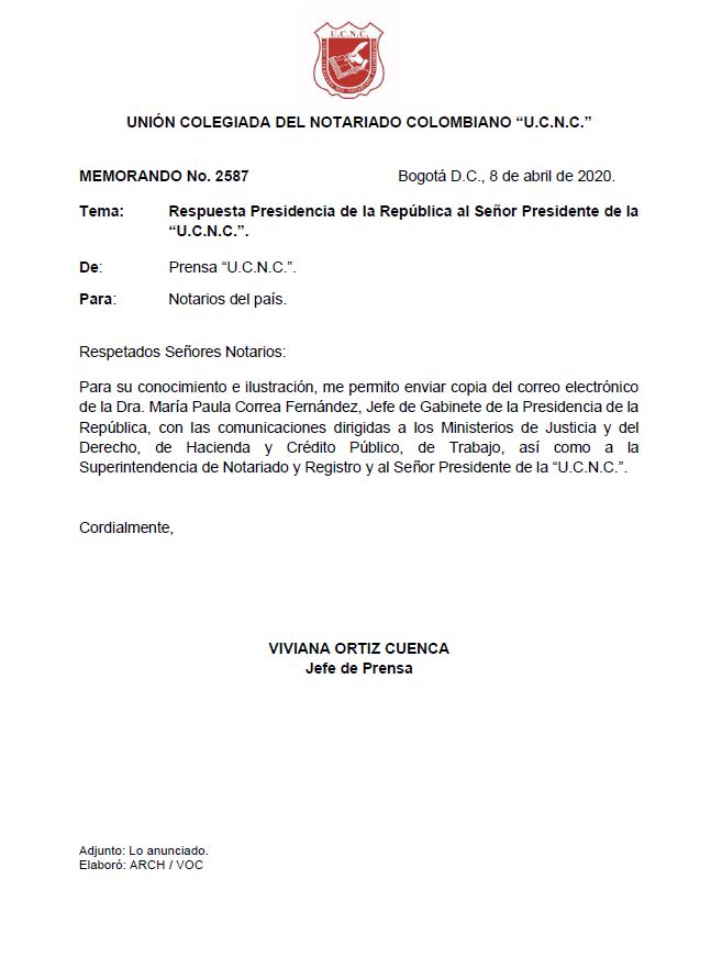 Colegio de Notarios-UCNC-Notario 37-Unión Colegiada del Notariado Colombiano -"U.C.N.C." -Presidente Notariado Colombiano- Notario-Notarías