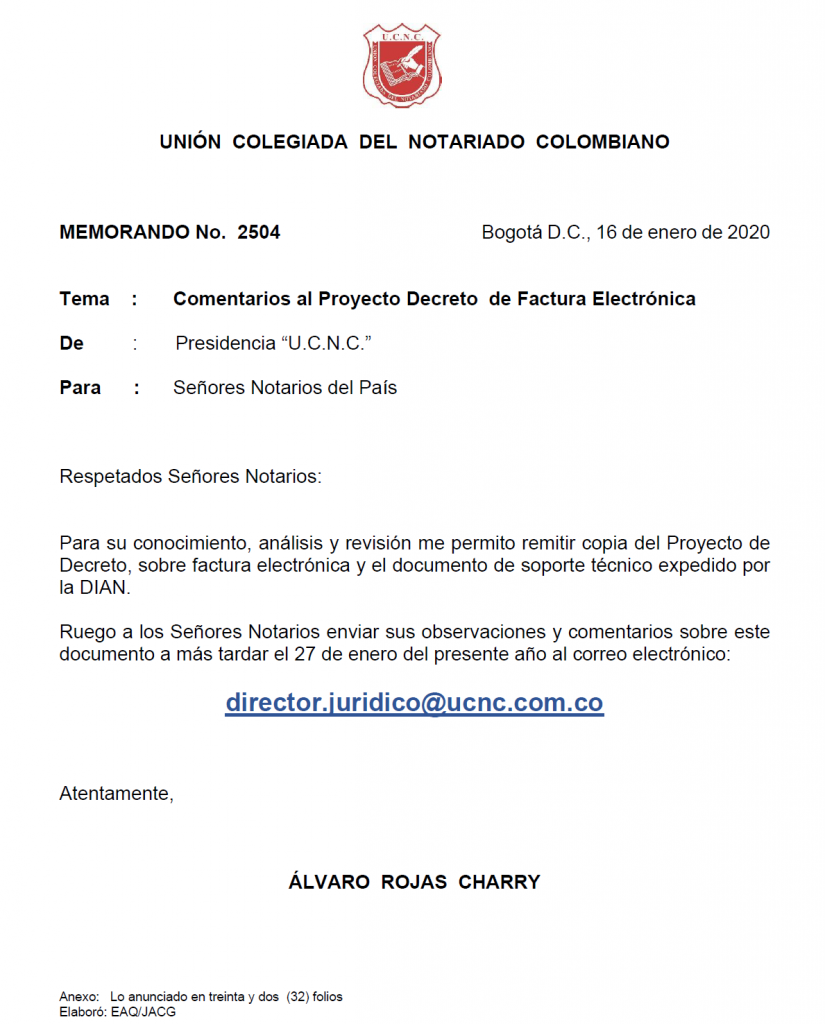 UNIÓN COLEGIADA DEL NOTARIADO COLOMBIANO, ÁLVARO ROJAS, NOTARIO, NOTARÍA, NOTARIADO, UCNC