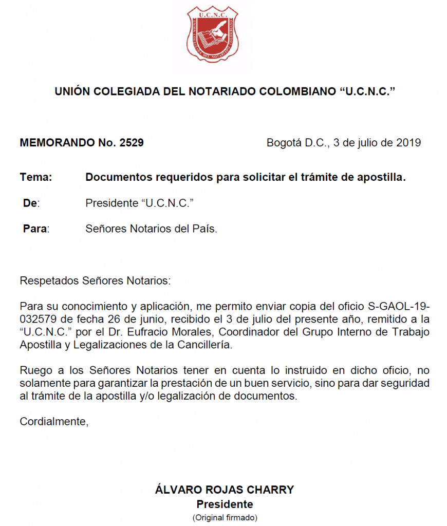 UNIÓN COLEGIADA DEL NOTARIADO COLOMBIANO, ÁLVARO ROJAS, NOTARIO, NOTARÍA, NOTARIADO, UCNC