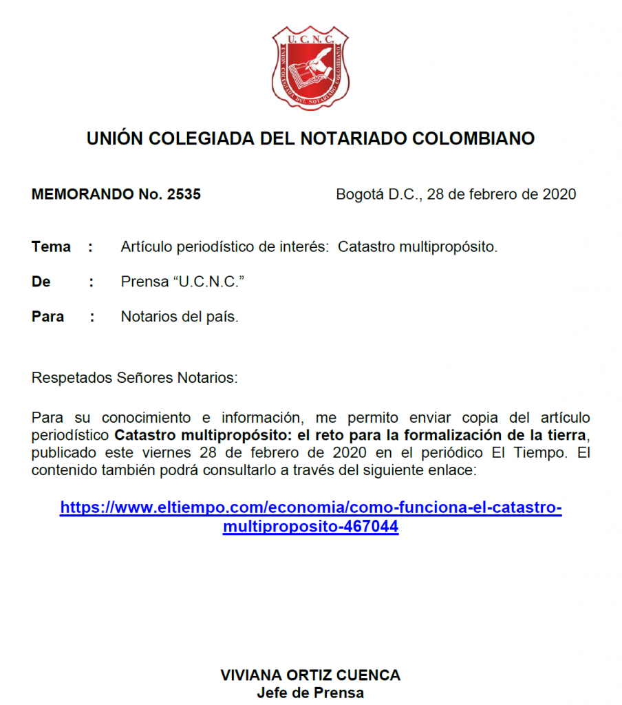 UNIÓN COLEGIADA DEL NOTARIADO COLOMBIANO, ÁLVARO ROJAS, NOTARIO, NOTARÍA, NOTARIADO, UCNC