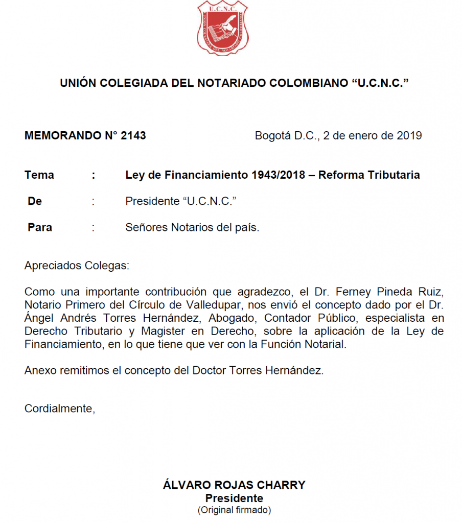 UNIÓN COLEGIADA DEL NOTARIADO COLOMBIANO, ÁLVARO ROJAS, NOTARIO, NOTARÍA, NOTARIADO, UCNC