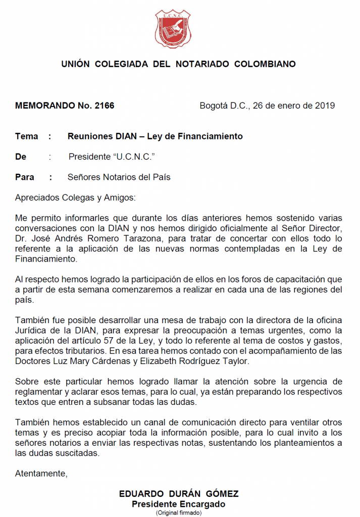 UNIÓN COLEGIADA DEL NOTARIADO COLOMBIANO, ÁLVARO ROJAS, NOTARIO, NOTARÍA, NOTARIADO, UCNC