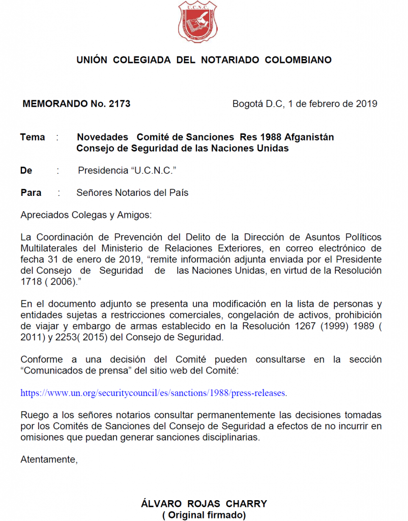 UNIÓN COLEGIADA DEL NOTARIADO COLOMBIANO, ÁLVARO ROJAS, NOTARIO, NOTARÍA, NOTARIADO, UCNC