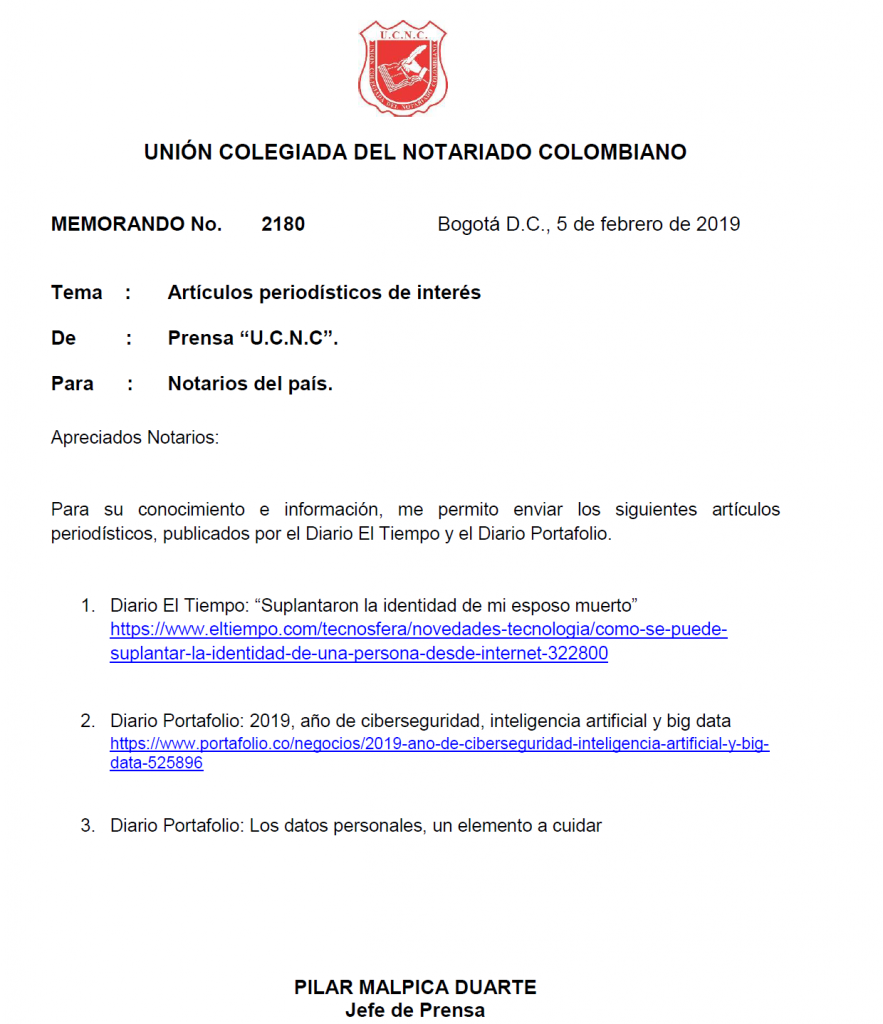 UNIÓN COLEGIADA DEL NOTARIADO COLOMBIANO, ÁLVARO ROJAS, NOTARIO, NOTARÍA, NOTARIADO, UCNC